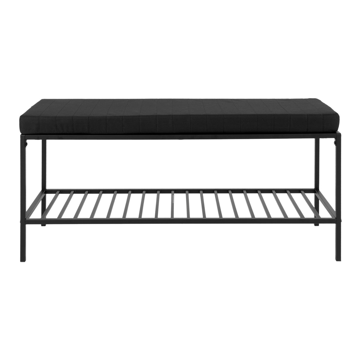 Sitzbank Vita aus Metall mit Ablage - Schwarz - House Nordic - le canapé