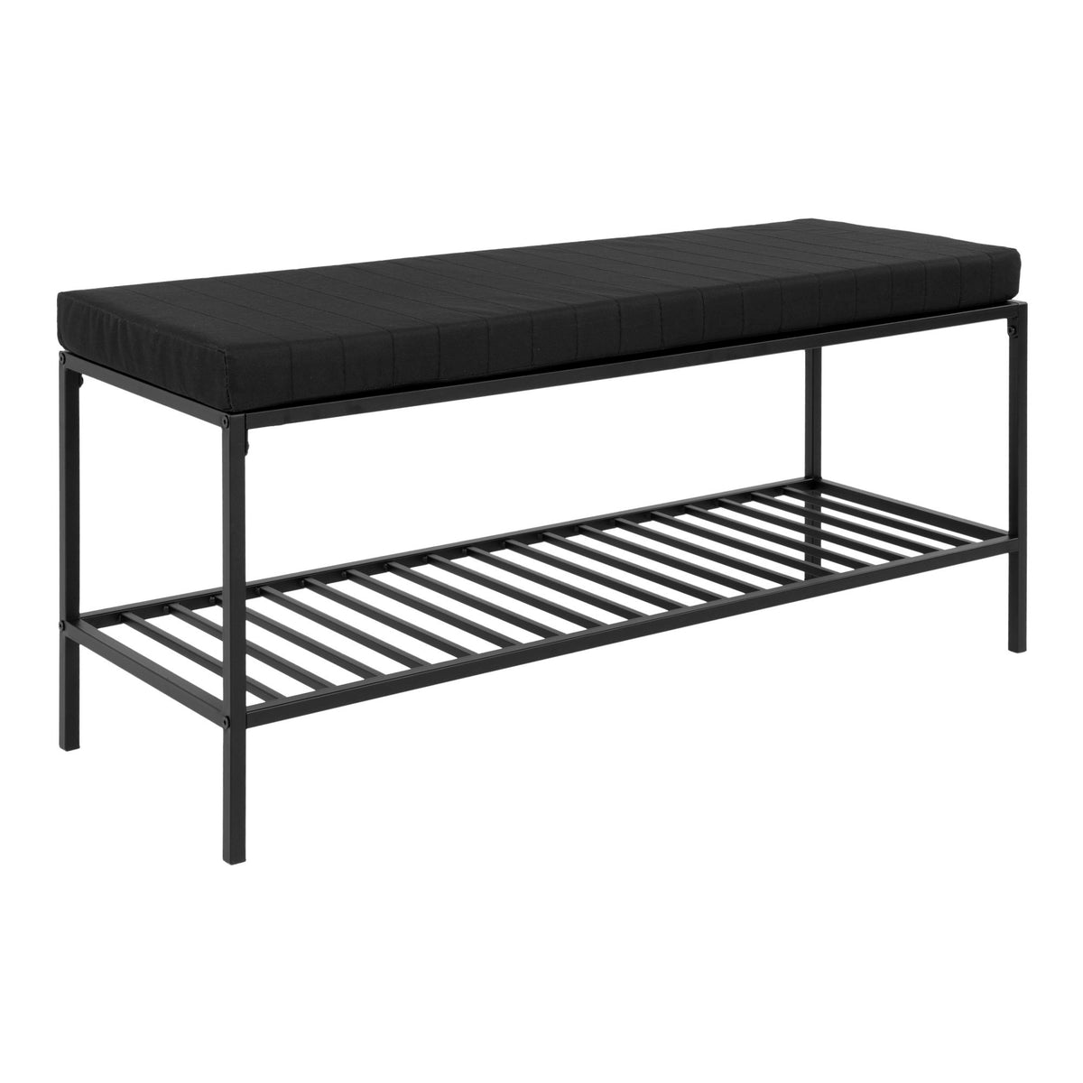 Sitzbank Vita aus Metall mit Ablage - Schwarz - House Nordic - le canapé