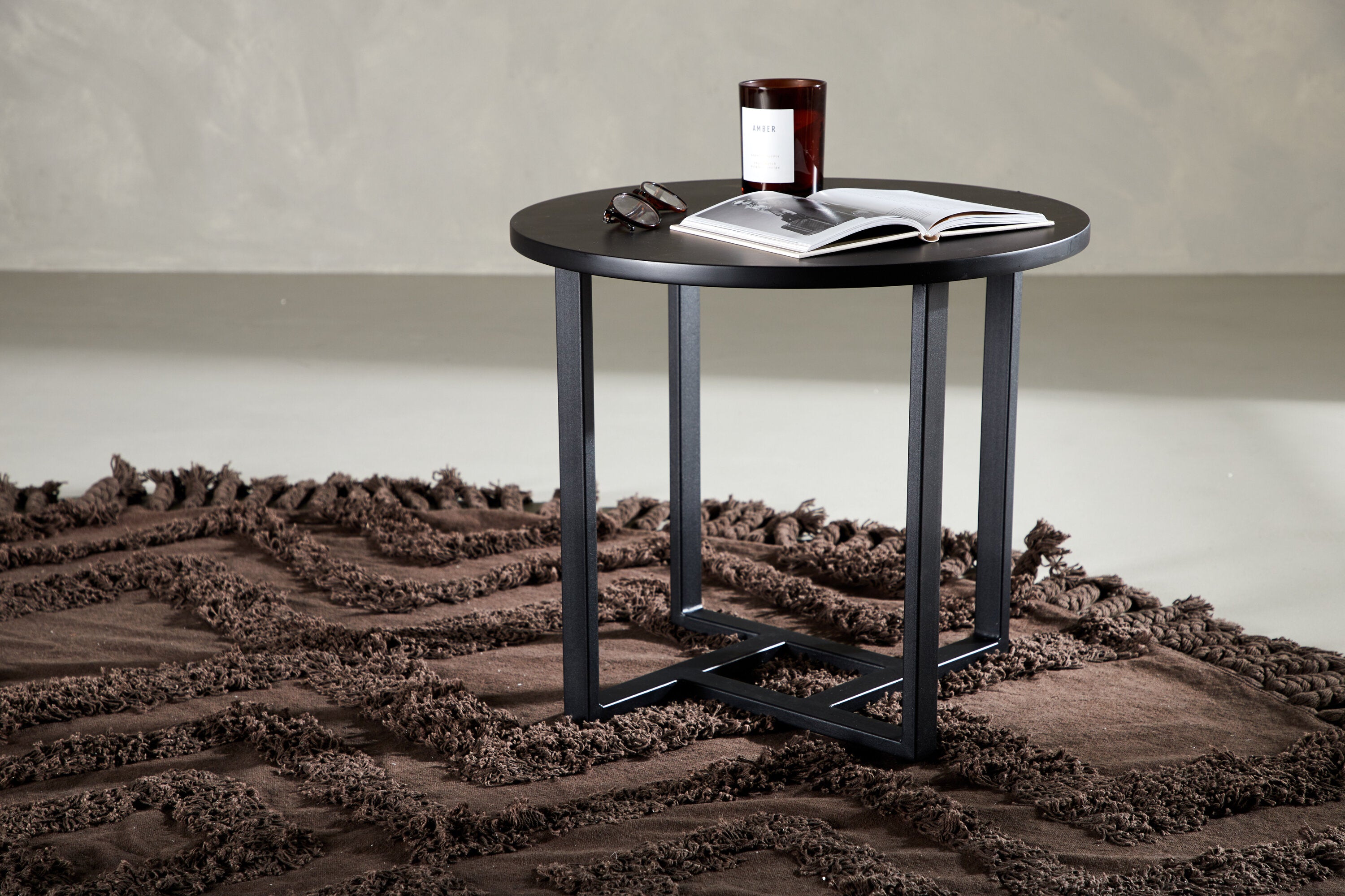 Beistelltisch Lawton Ø50cm - Schwarz - Venture Home - le canapé