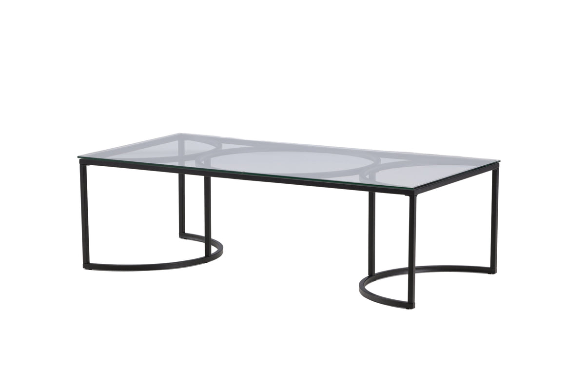 Couchtisch Skanör 140cm aus Glas - Schwarz - Venture Home - le canapé