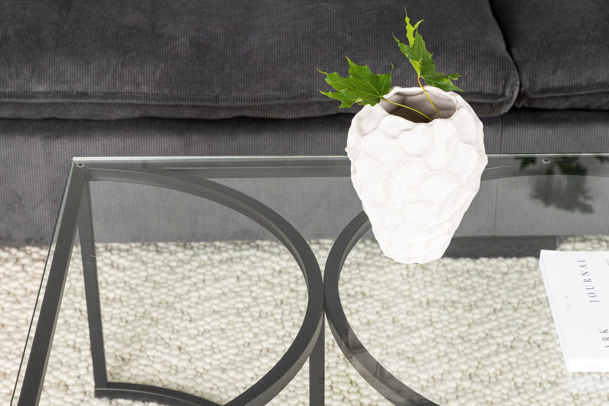 Couchtisch Skanör 140cm aus Glas - Schwarz - Venture Home - le canapé