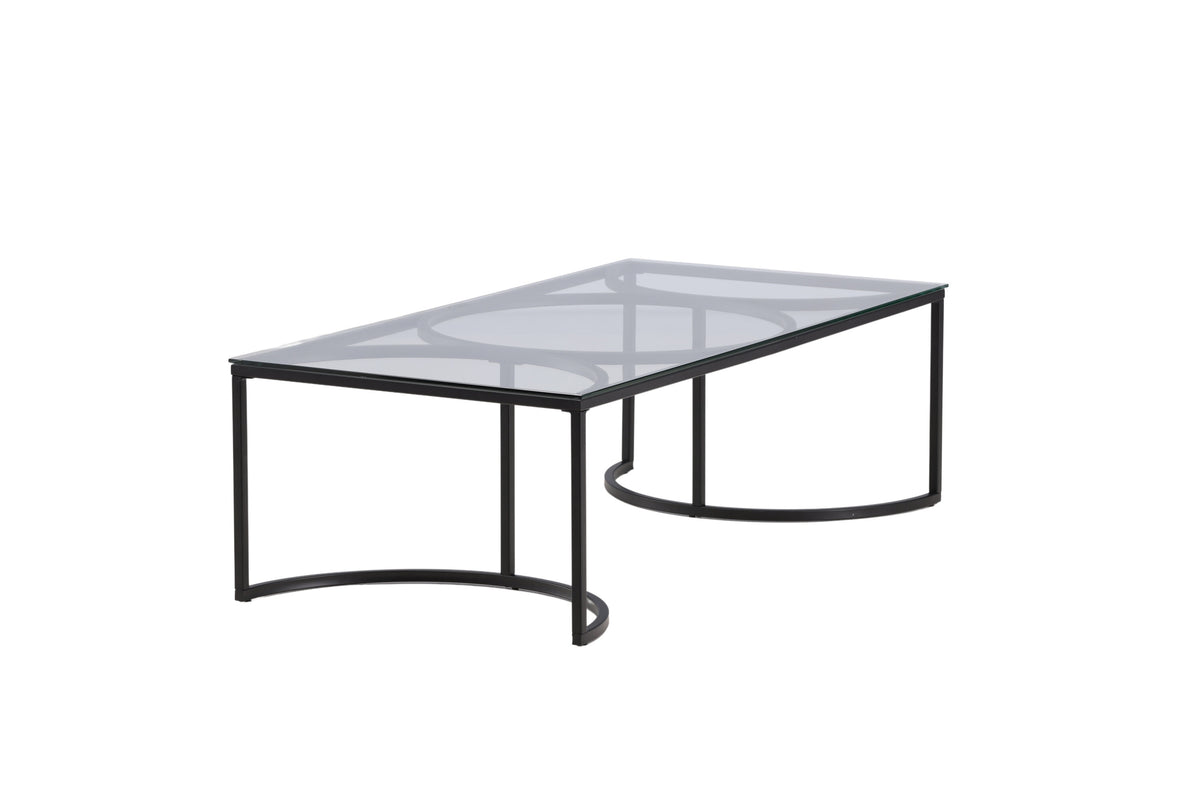 Couchtisch Skanör 140cm aus Glas - Schwarz - Venture Home - le canapé