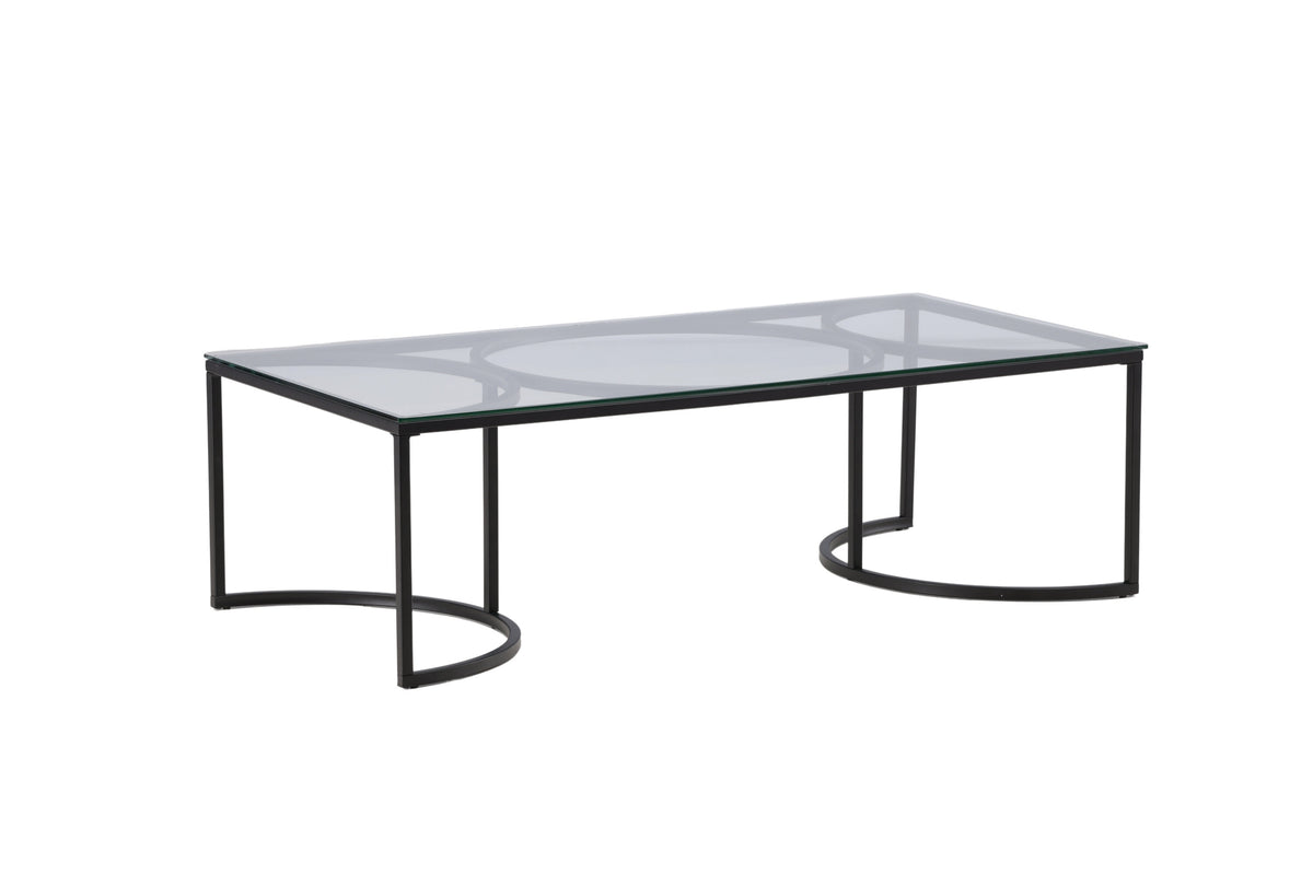 Couchtisch Skanör 140cm aus Glas - Schwarz - Venture Home - le canapé