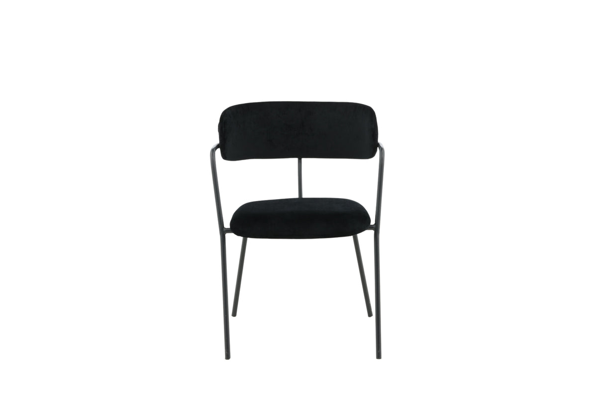 2er-Set Esszimmerstühle Arrow mit Armlehnen - Schwarz - Venture Home - le canapé