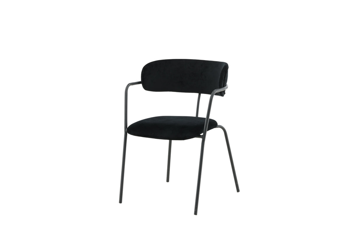 2er-Set Esszimmerstühle Arrow mit Armlehnen - Schwarz - Venture Home - le canapé