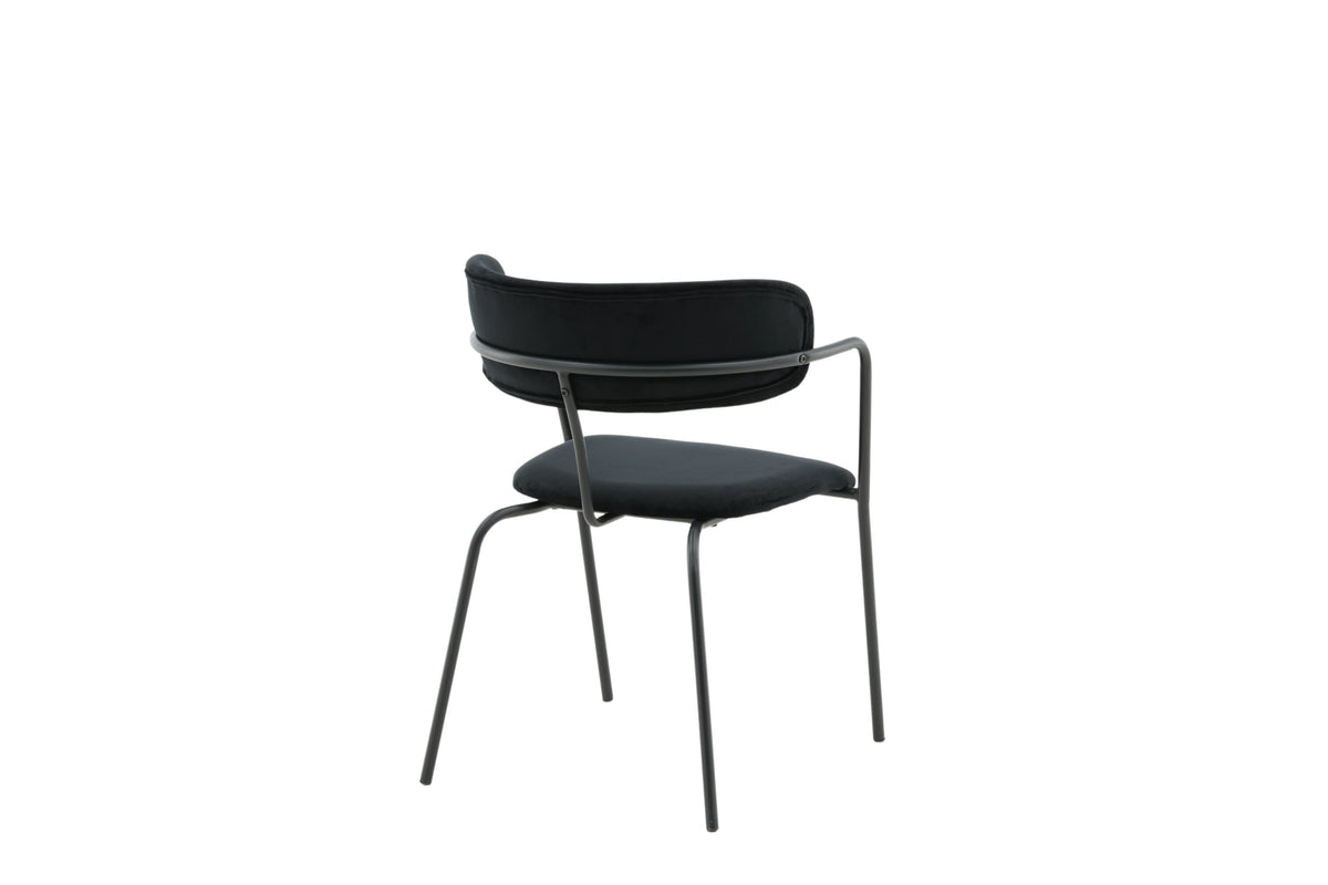 2er-Set Esszimmerstühle Arrow mit Armlehnen - Schwarz - Venture Home - le canapé