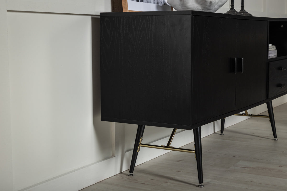 Kommode Gold 160cm - Schwarz - Venture Home - le canapé
