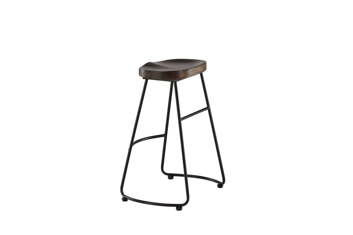 2er-Set Barhocker Ozark aus Metall mit Fußstütze - Schwarz - Venture Home - le canapé