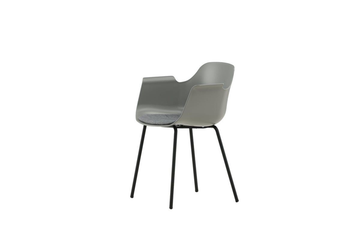 2er-Set Esszimmerstühle Comfort mit Armlehnen - Grau - Venture Home - le canapé