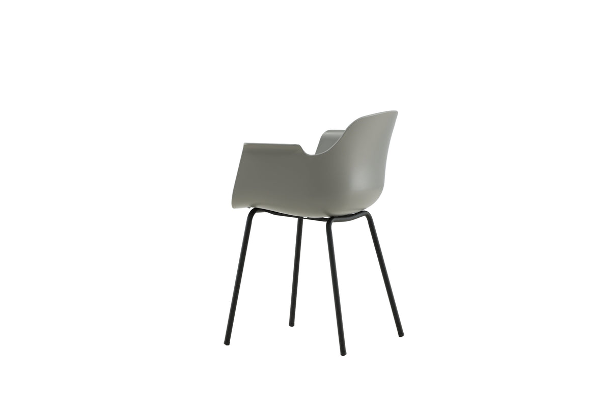 2er-Set Esszimmerstühle Comfort mit Armlehnen - Grau - Venture Home - le canapé