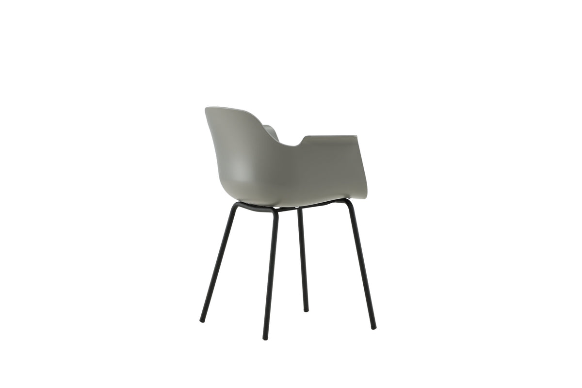 2er-Set Esszimmerstühle Comfort mit Armlehnen - Grau - Venture Home - le canapé