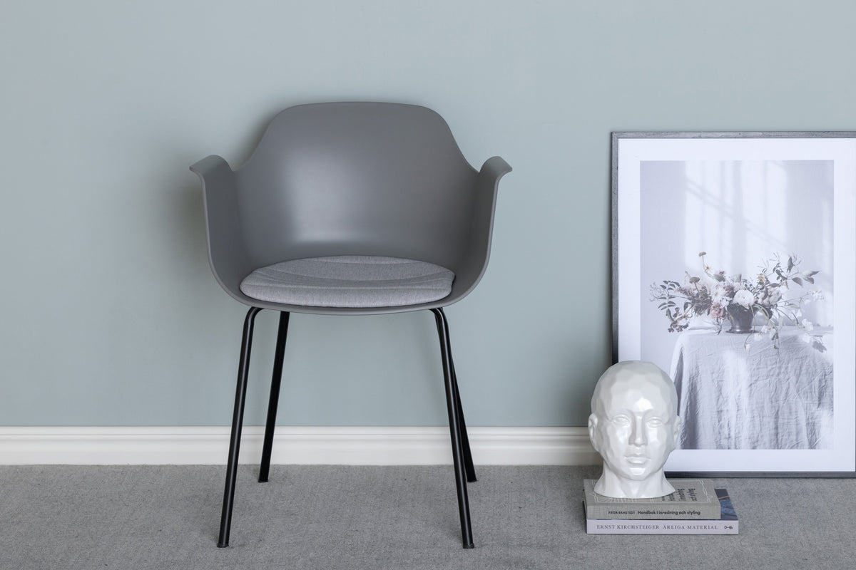 2er-Set Esszimmerstühle Comfort mit Armlehnen - Grau - Venture Home - le canapé