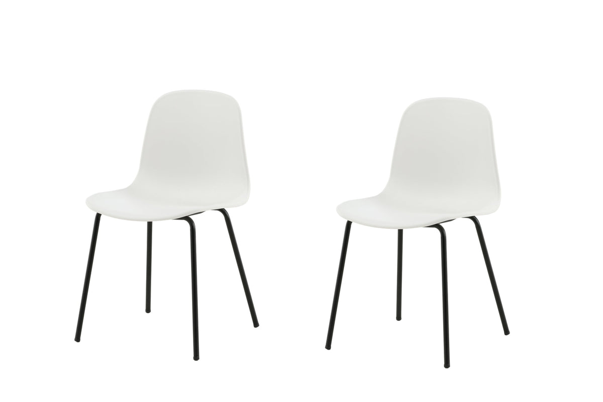 2er-Set Esszimmerstühle Arctic - Weiß - Venture Home - le canapé