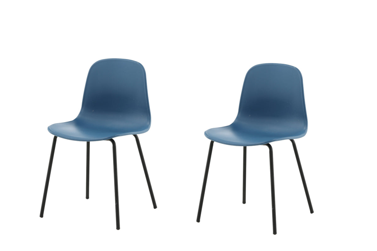 2er-Set Esszimmerstühle Arctic - Blau - Venture Home - le canapé