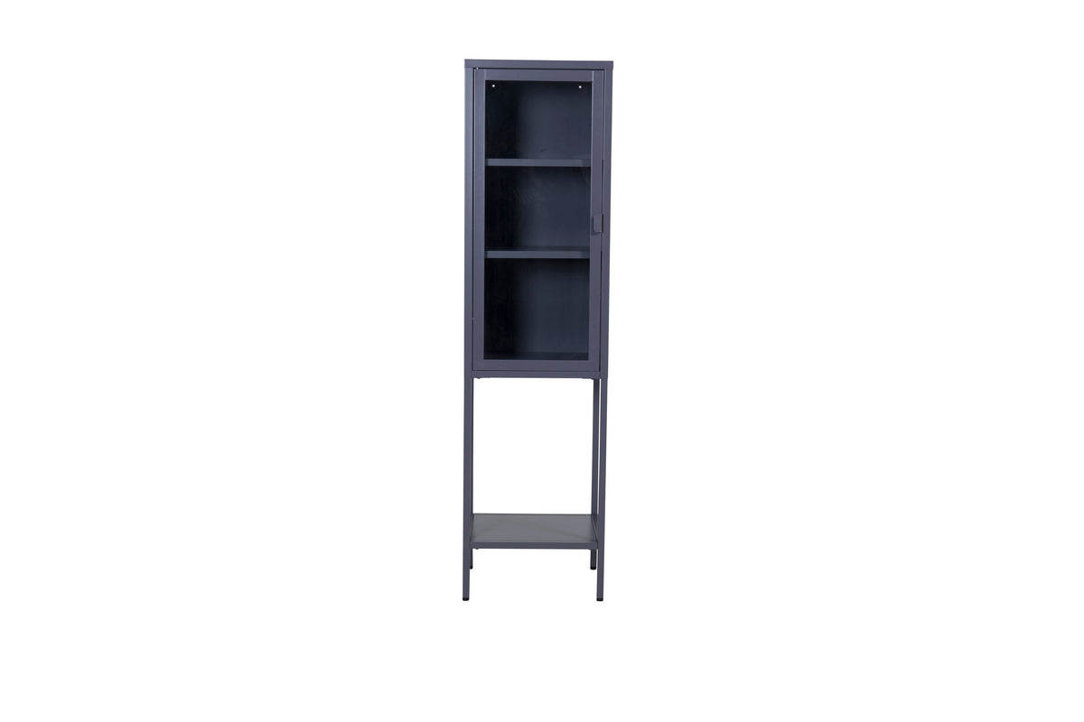 Vitrine Misha 150cm aus Metall mit Glastür - Grau - Venture Home - le canapé