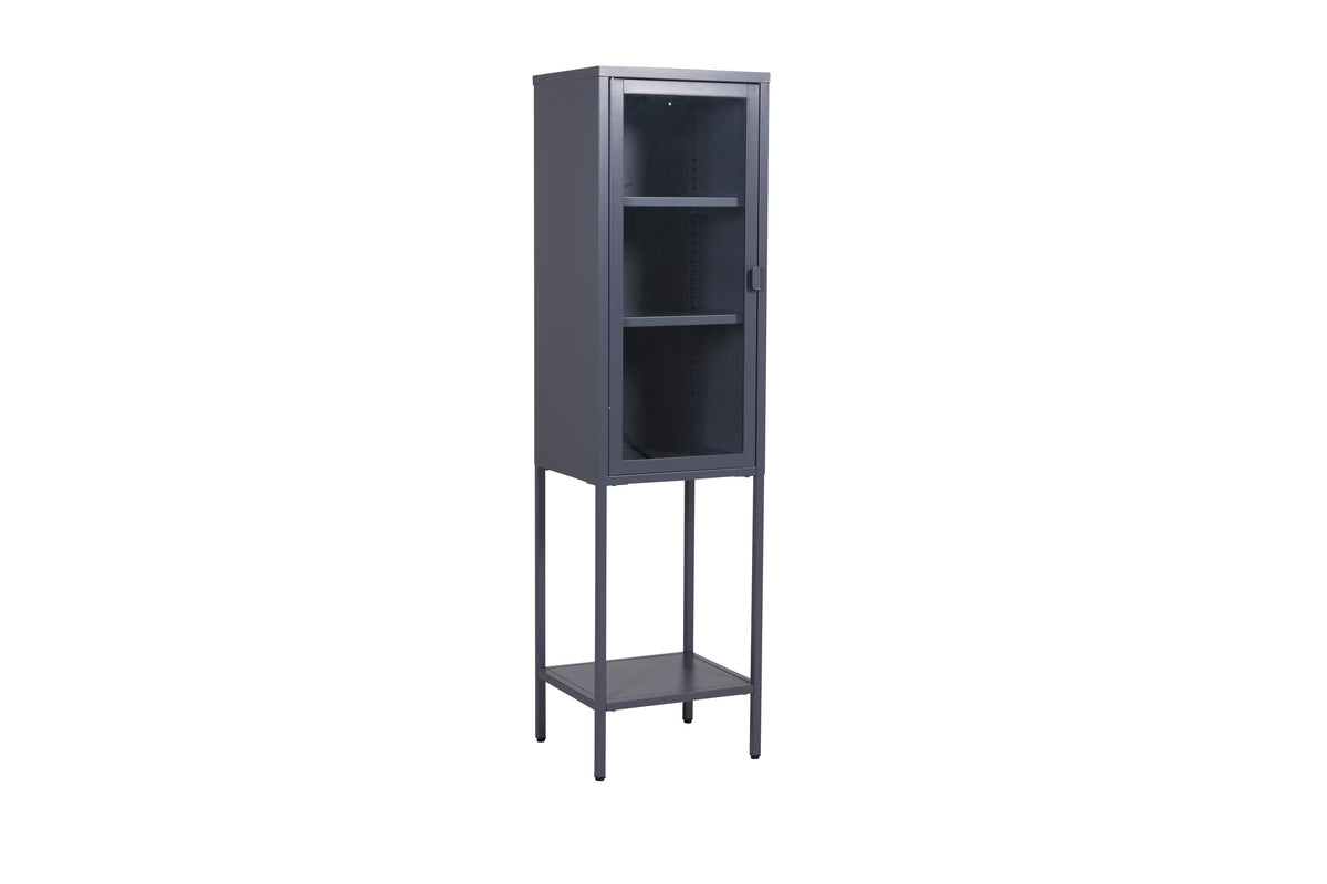 Vitrine Misha 150cm aus Metall mit Glastür - Grau - Venture Home - le canapé