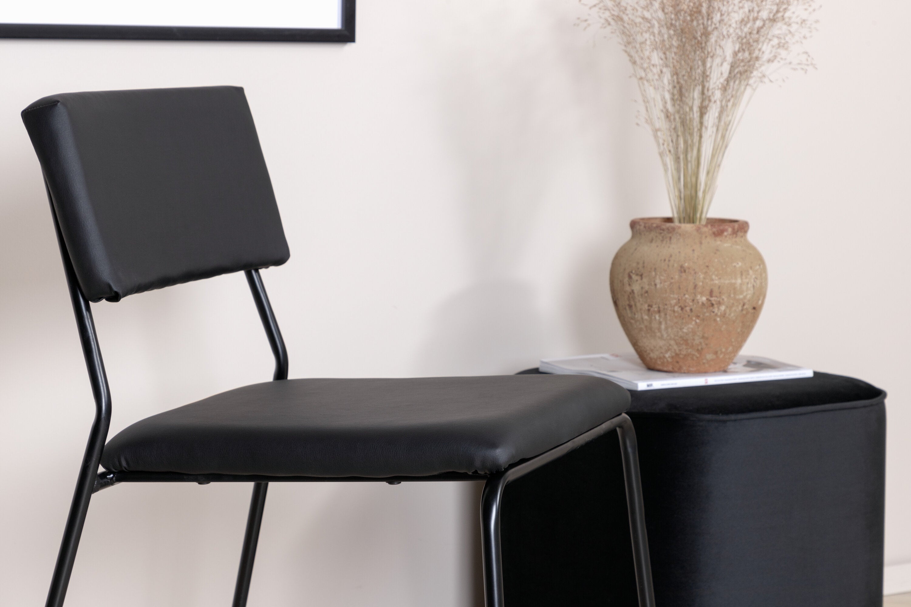 2er-Set Esszimmerstühle Kenth aus Kunstleder - Schwarz - Venture Home - le canapé
