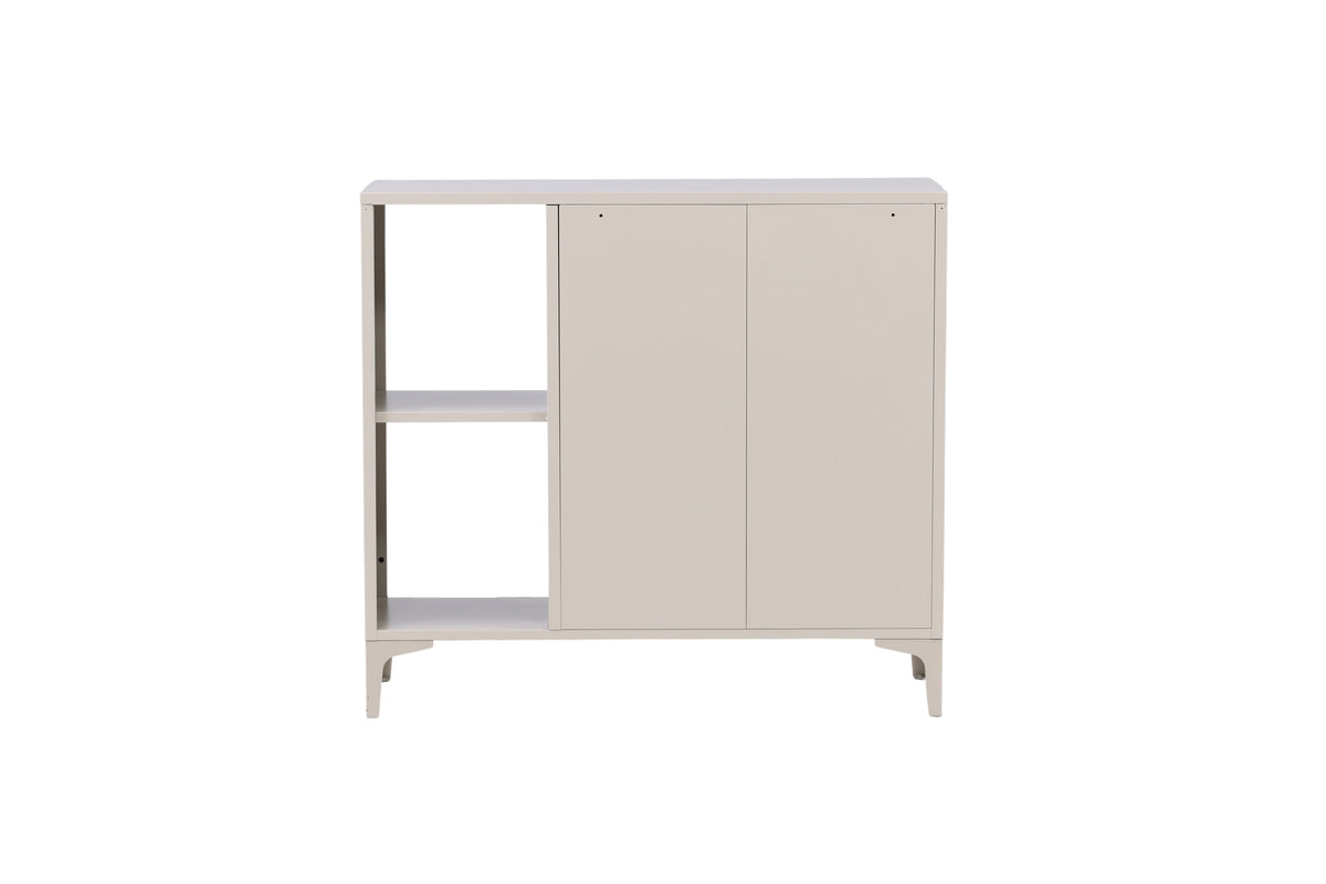Highboard Piring 100cm aus Metall mit offenen Fächern - Beige - Venture Home - le canapé
