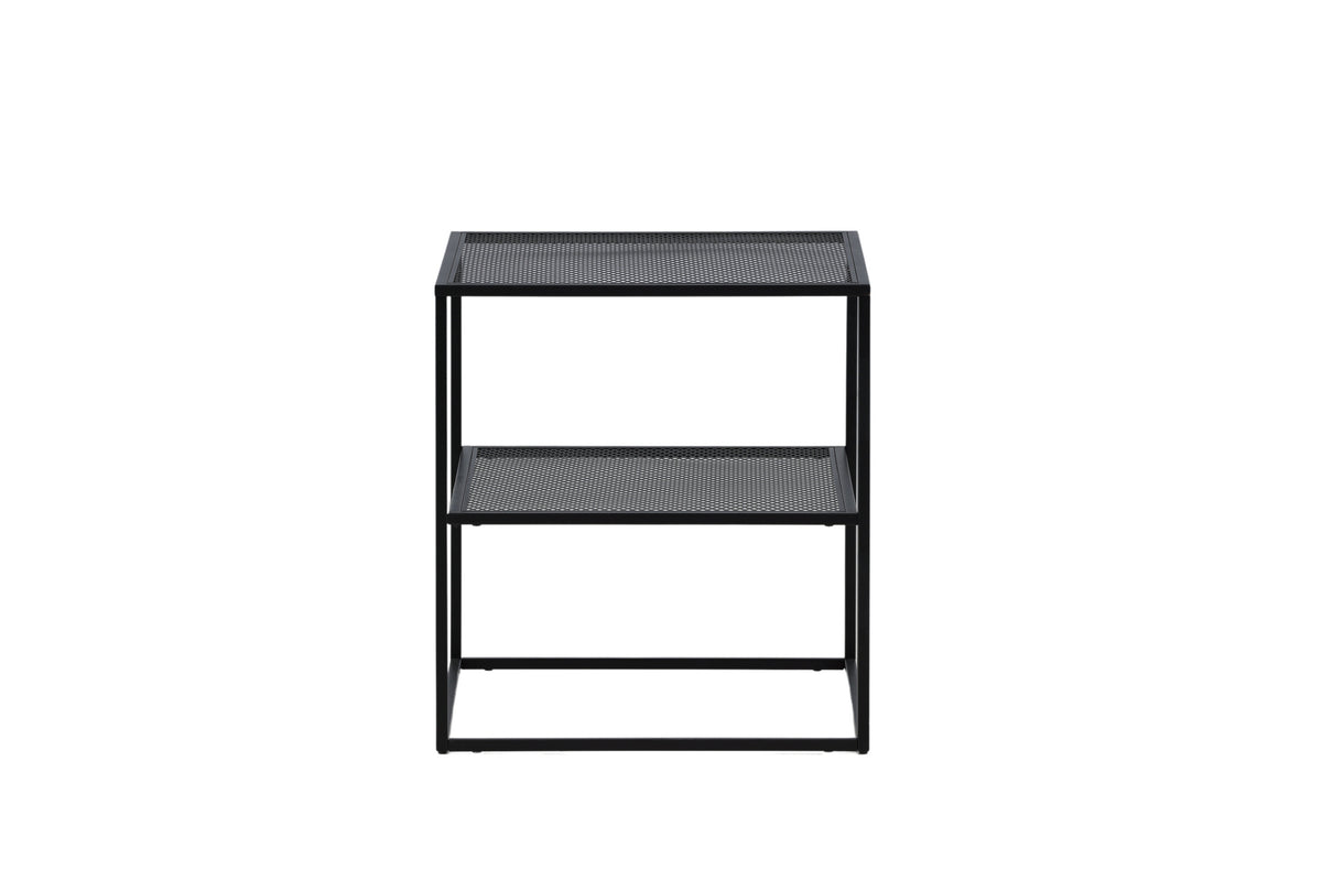 Beistelltisch Netz 55cm aus Metall mit Ablage - Schwarz - Venture Home - le canapé
