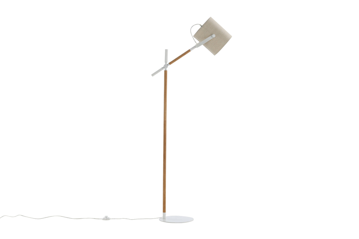 Stehlampe Dennis mit verstellbarem Schaft - Beige - Venture Home - le canapé