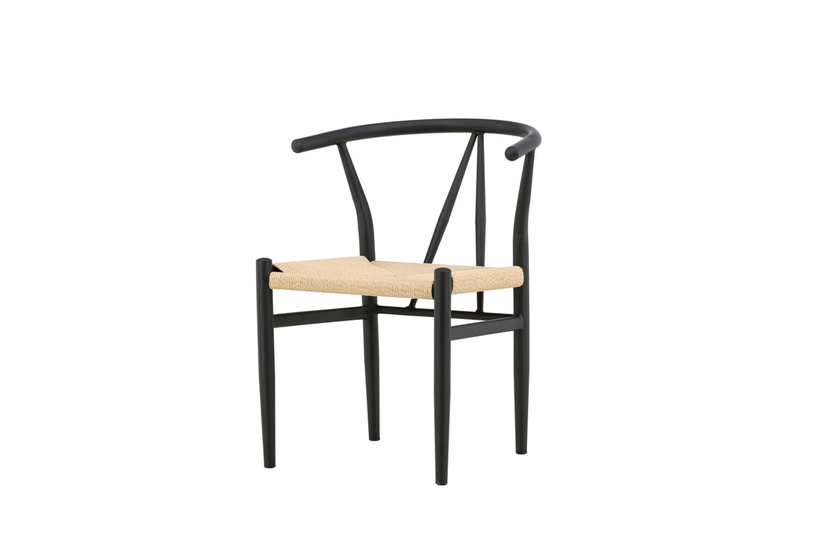 Esszimmerstuhl Alfons aus Rattan - Schwarz - Venture Home - le canapé