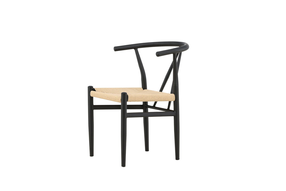 Esszimmerstuhl Alfons aus Rattan - Schwarz - Venture Home - le canapé