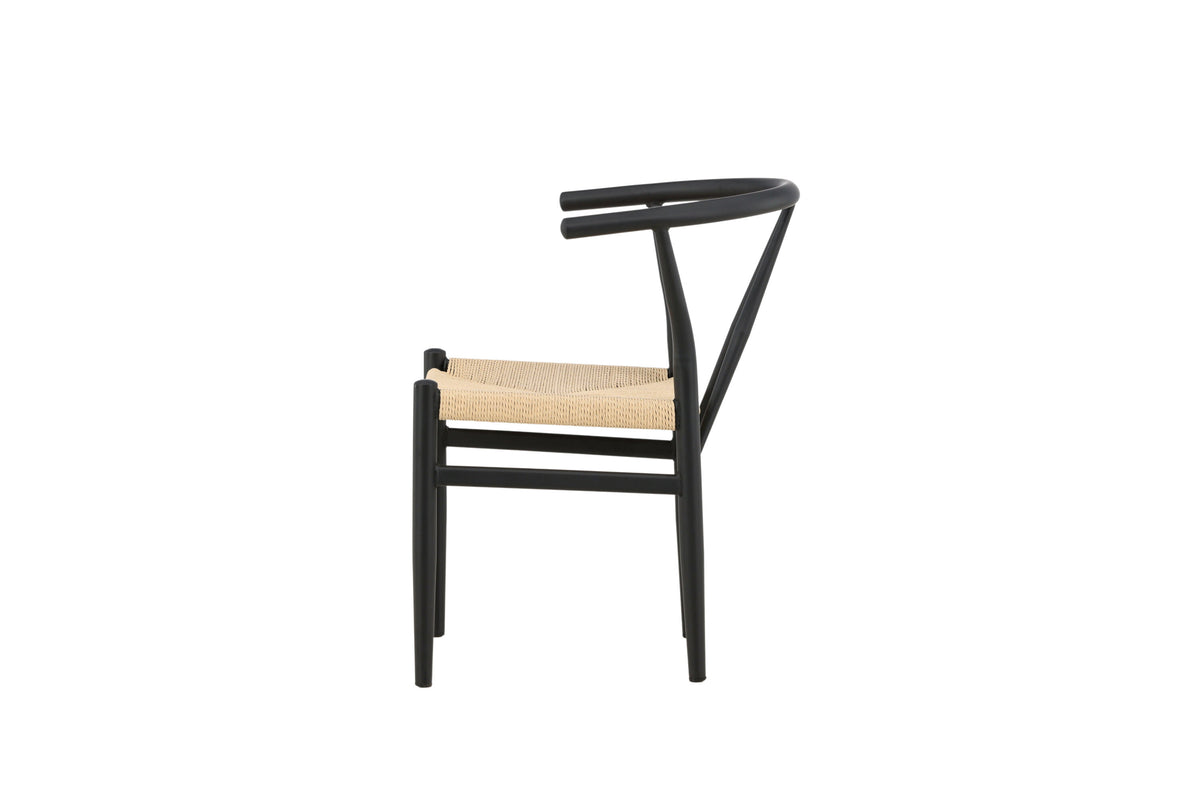 Esszimmerstuhl Alfons aus Rattan - Schwarz - Venture Home - le canapé