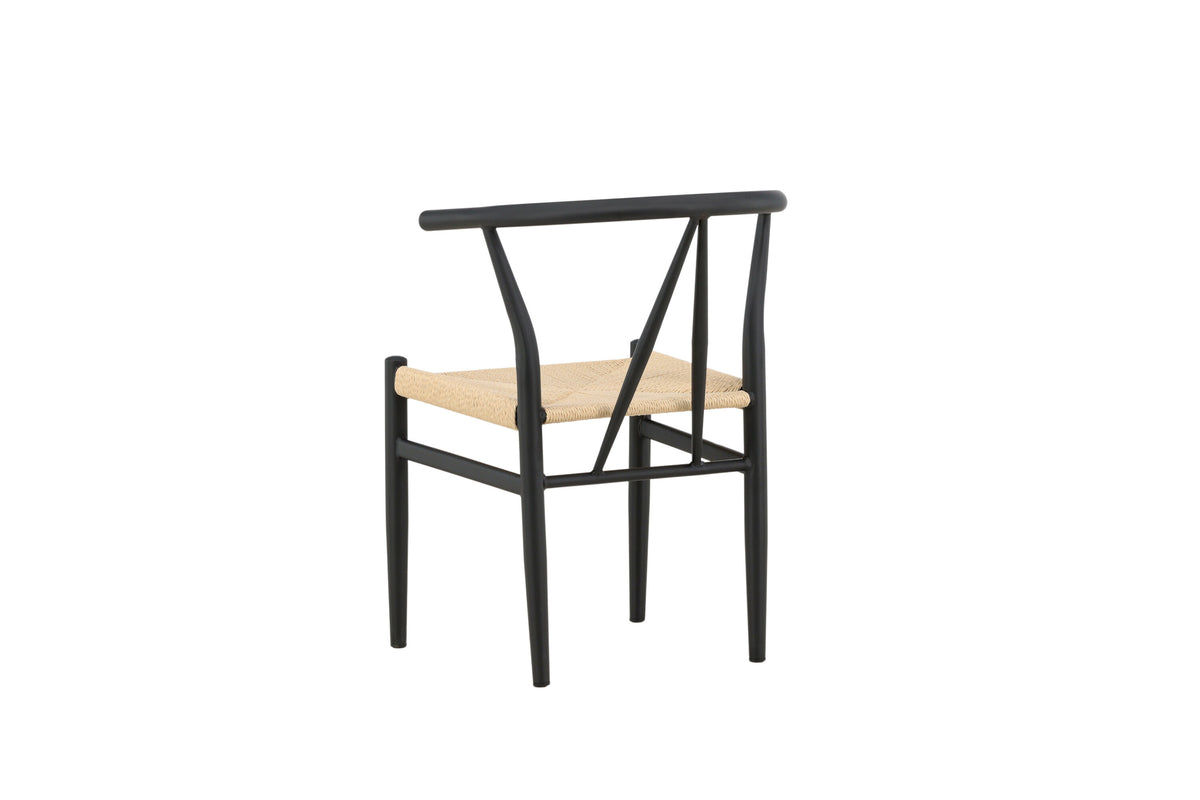 Esszimmerstuhl Alfons aus Rattan - Schwarz - Venture Home - le canapé