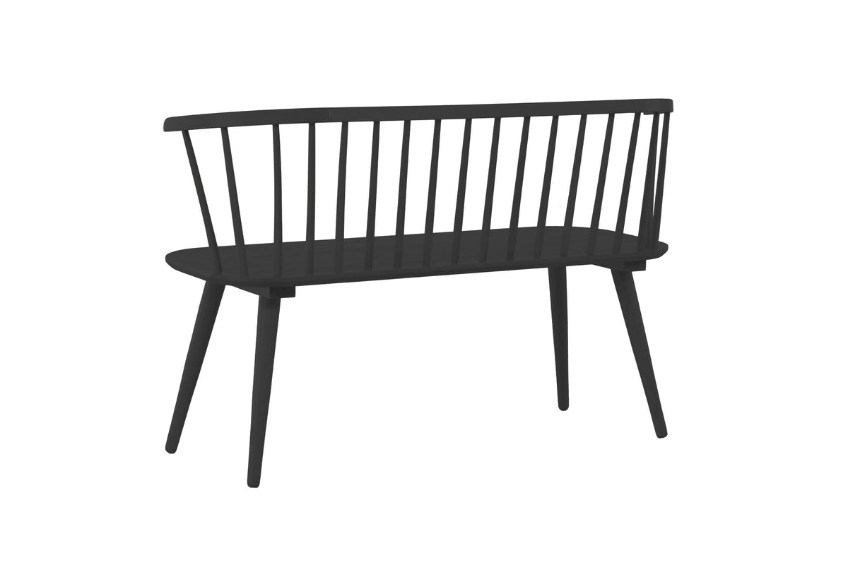 Sitzbank Bobby aus Massivholz - Schwarz - Venture Home - le canapé