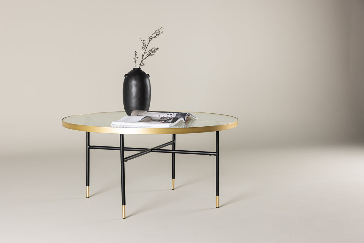 Couchtisch Bubbles Ø98cm aus Glas - Gold - Venture Home - le canapé
