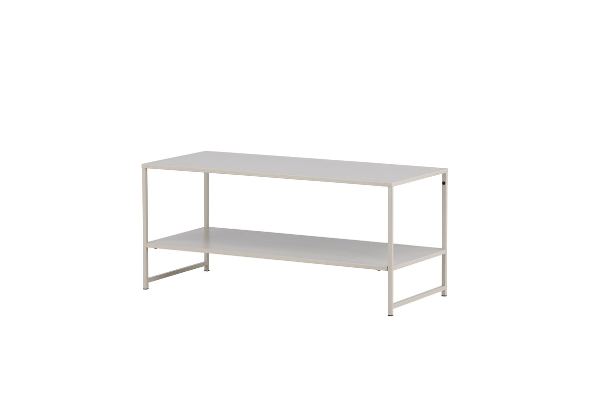 Couchtisch Staal 102cm aus Metall mit Ablage - Beige - Venture Home - le canapé