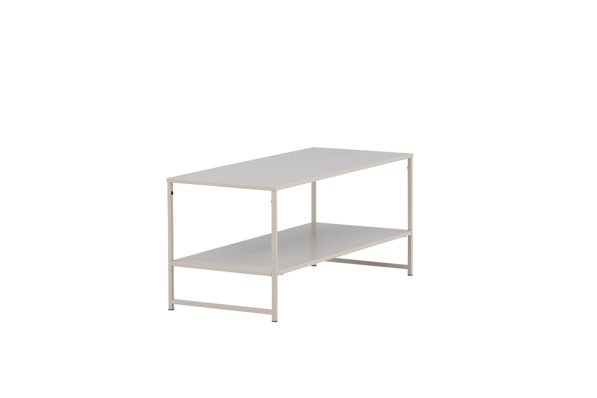 Couchtisch Staal 102cm aus Metall mit Ablage - Beige - Venture Home - le canapé
