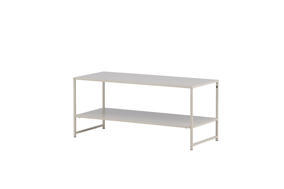 Couchtisch Staal 102cm aus Metall mit Ablage - Beige - Venture Home - le canapé