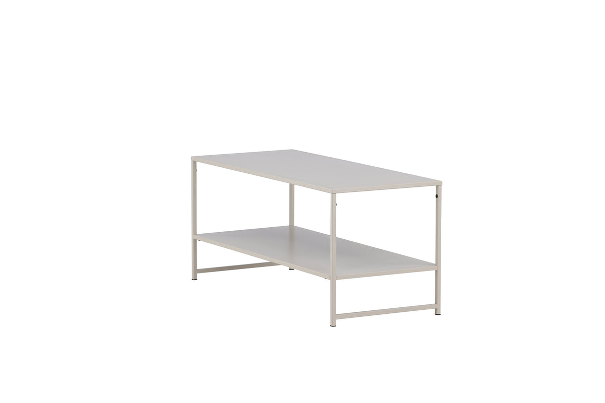 Couchtisch Staal 102cm aus Metall mit Ablage - Beige - Venture Home - le canapé