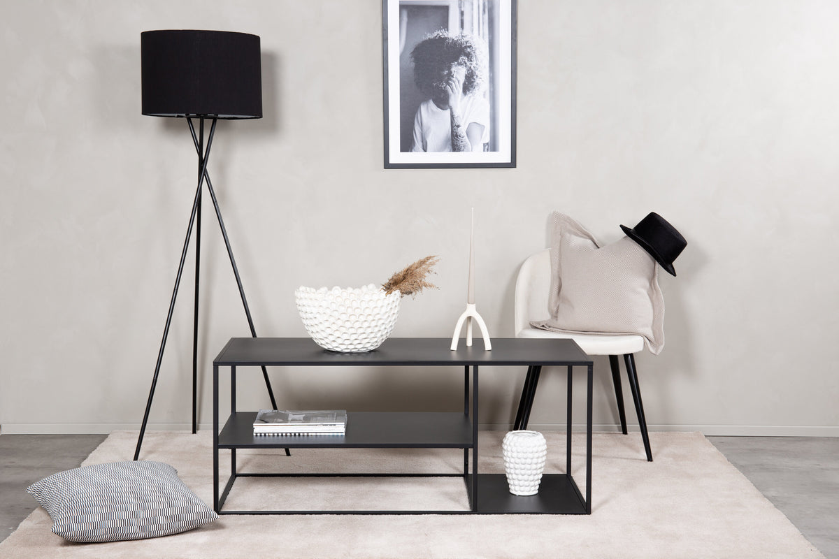 Beistelltisch Staal 120cm aus Metall mit drei Ablageflächen - Schwarz - Venture Home - le canapé