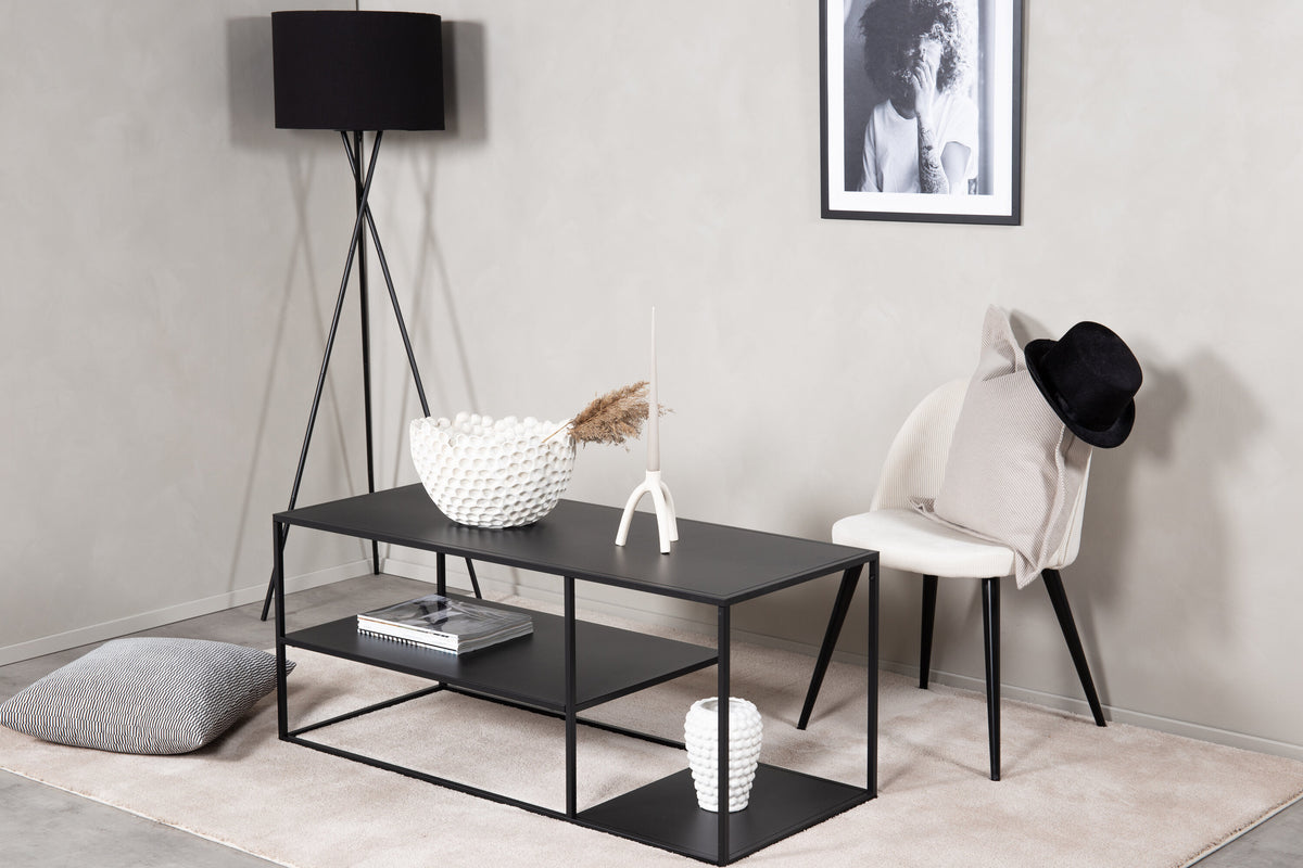 Beistelltisch Staal 120cm aus Metall mit drei Ablageflächen - Schwarz - Venture Home - le canapé