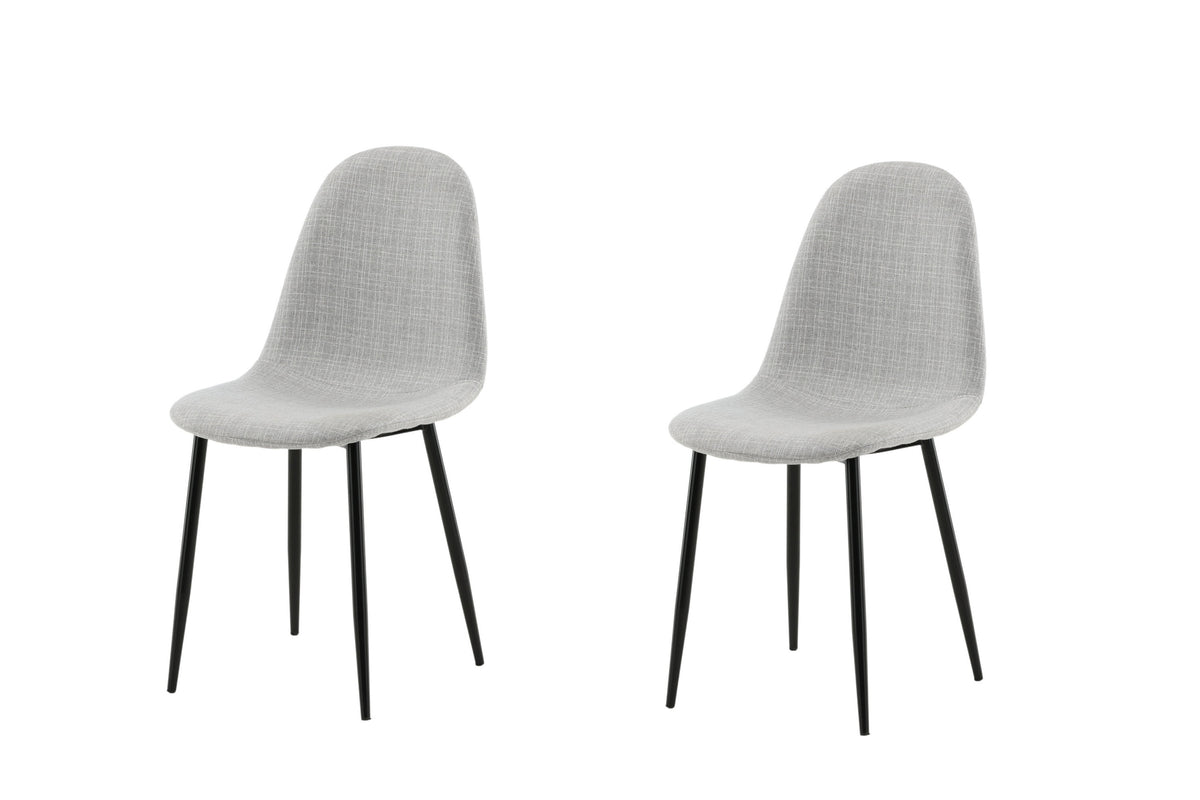 2er-Set Esszimmerstühle Polar - Grau - Venture Home - le canapé