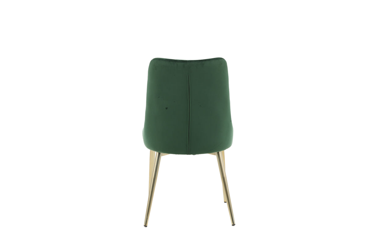 2er-Set Esszimmerstühle Samt Deluxe - Grün - Venture Home - le canapé