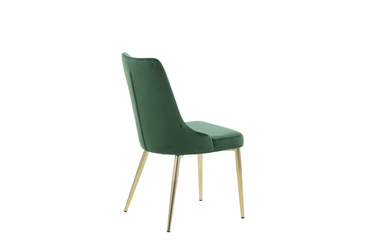 2er-Set Esszimmerstühle Samt Deluxe - Grün - Venture Home - le canapé