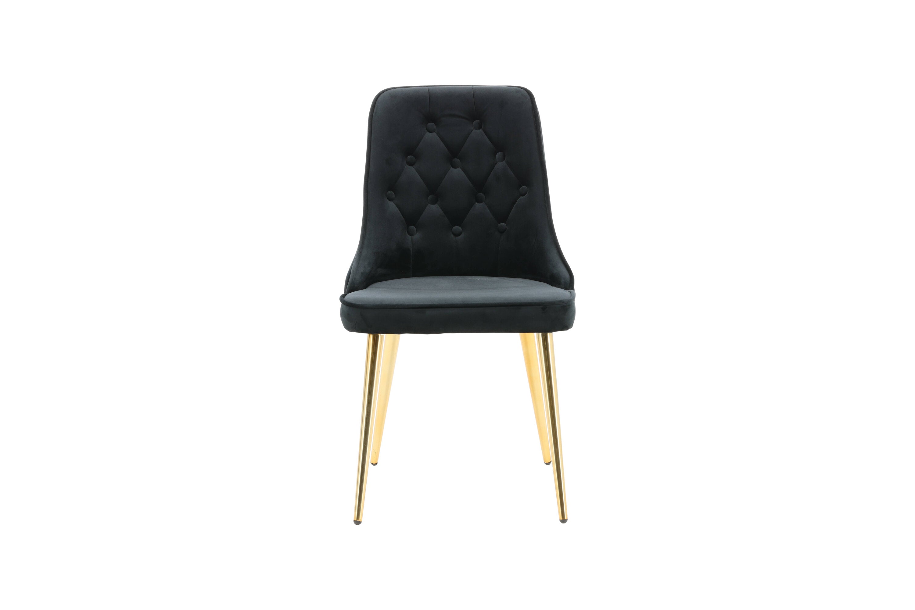 2er-Set Esszimmerstühle Samt Deluxe - Schwarz - Venture Home - le canapé