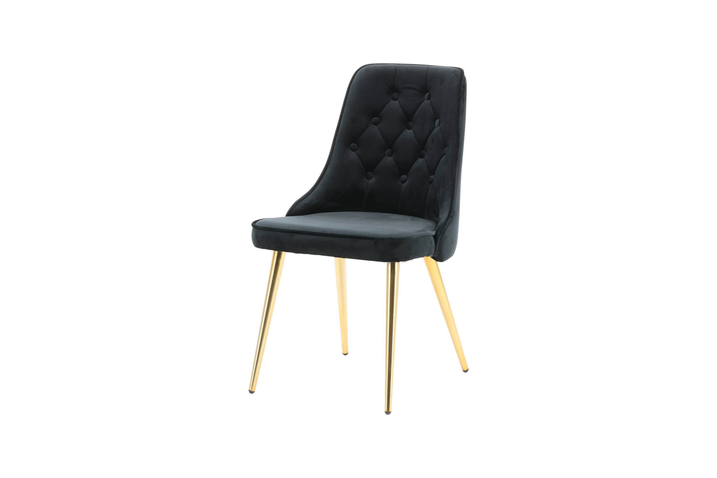 2er-Set Esszimmerstühle Samt Deluxe - Schwarz - Venture Home - le canapé