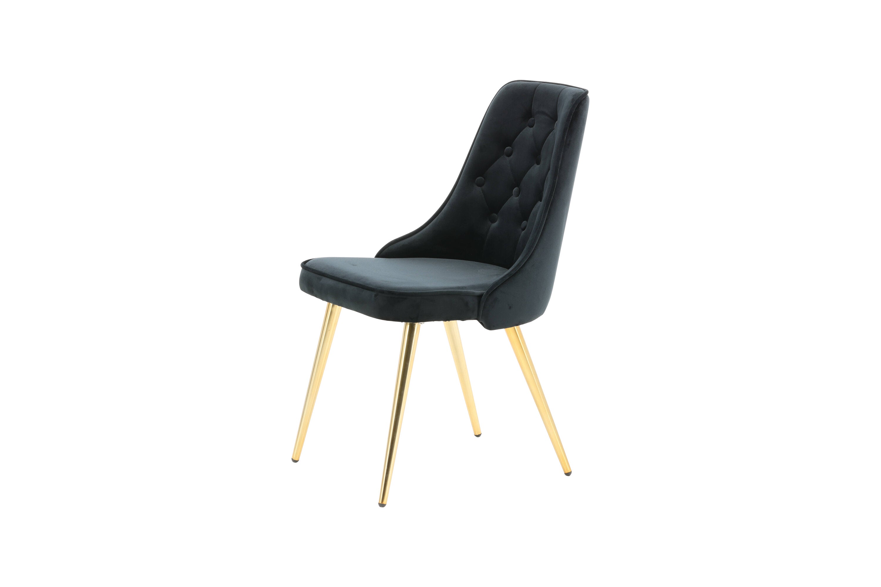 2er-Set Esszimmerstühle Samt Deluxe - Schwarz - Venture Home - le canapé