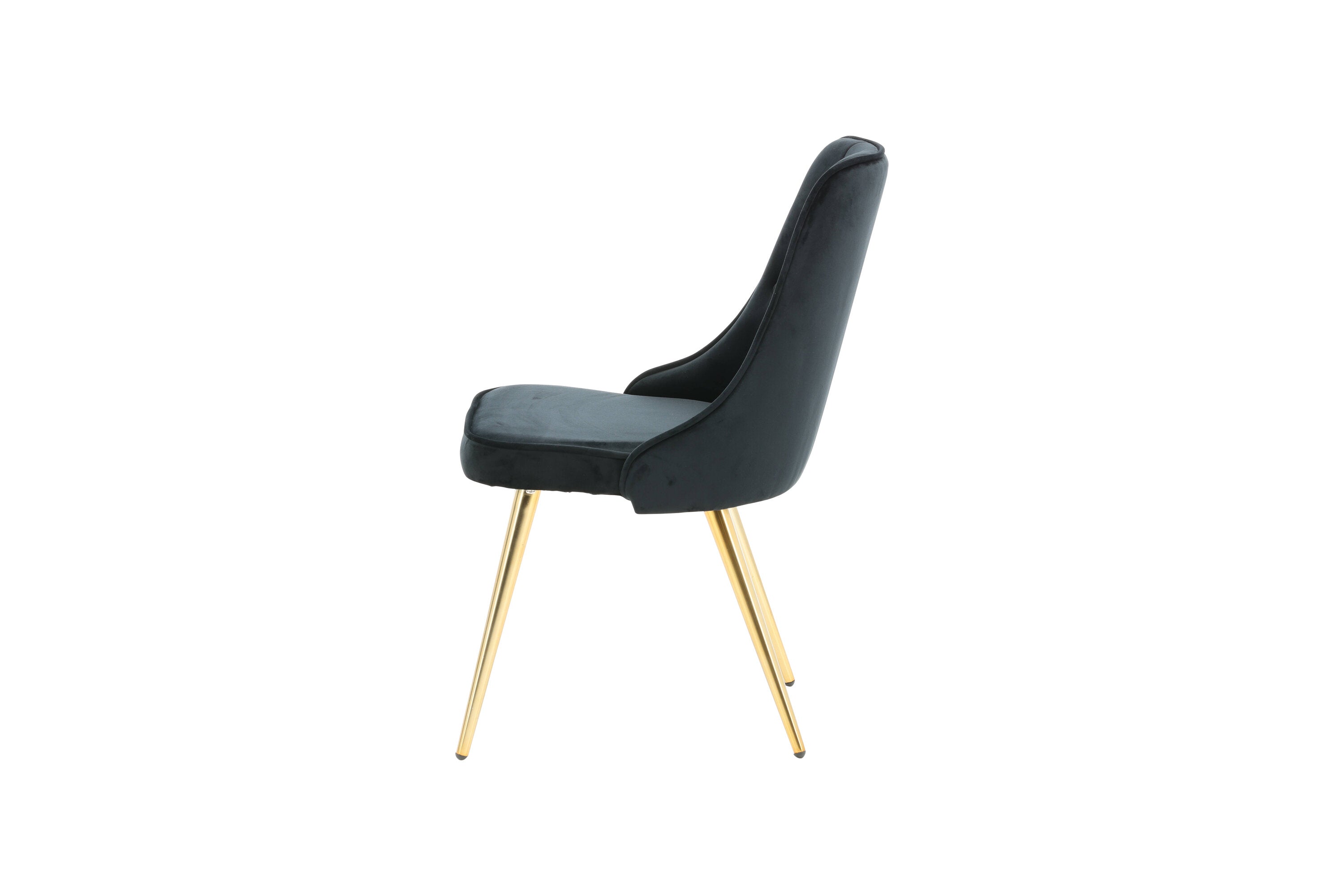 2er-Set Esszimmerstühle Samt Deluxe - Schwarz - Venture Home - le canapé