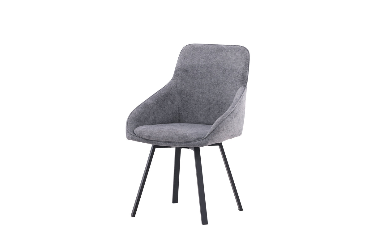 2er-Set Esszimmerstühle Rosie drehbar - Grau - Venture Home - le canapé
