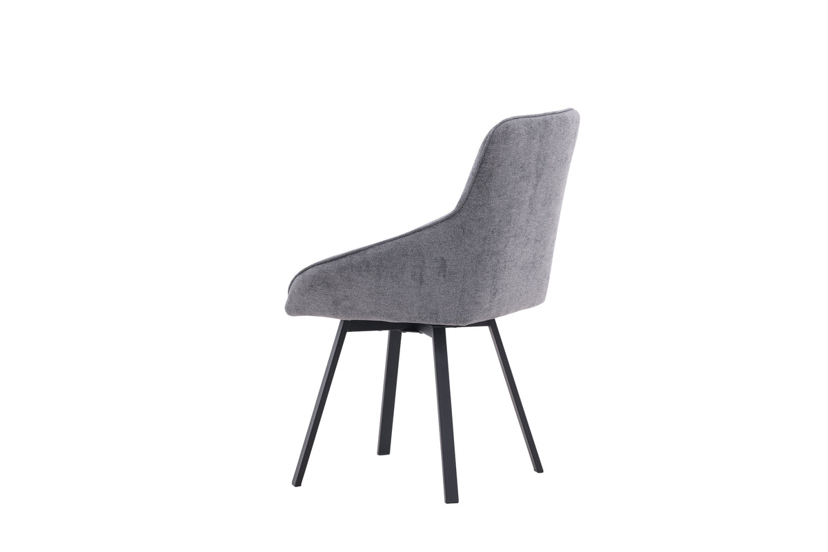 2er-Set Esszimmerstühle Rosie drehbar - Grau - Venture Home - le canapé