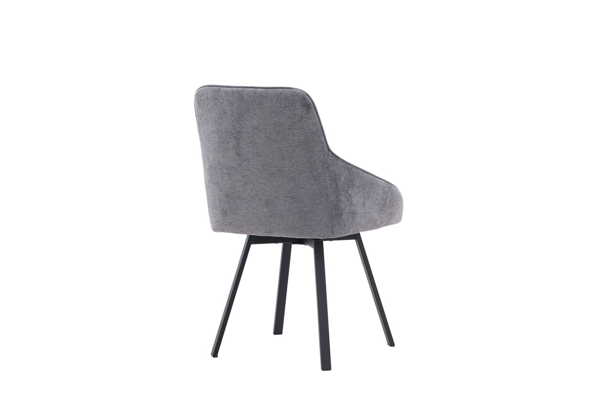 2er-Set Esszimmerstühle Rosie drehbar - Grau - Venture Home - le canapé