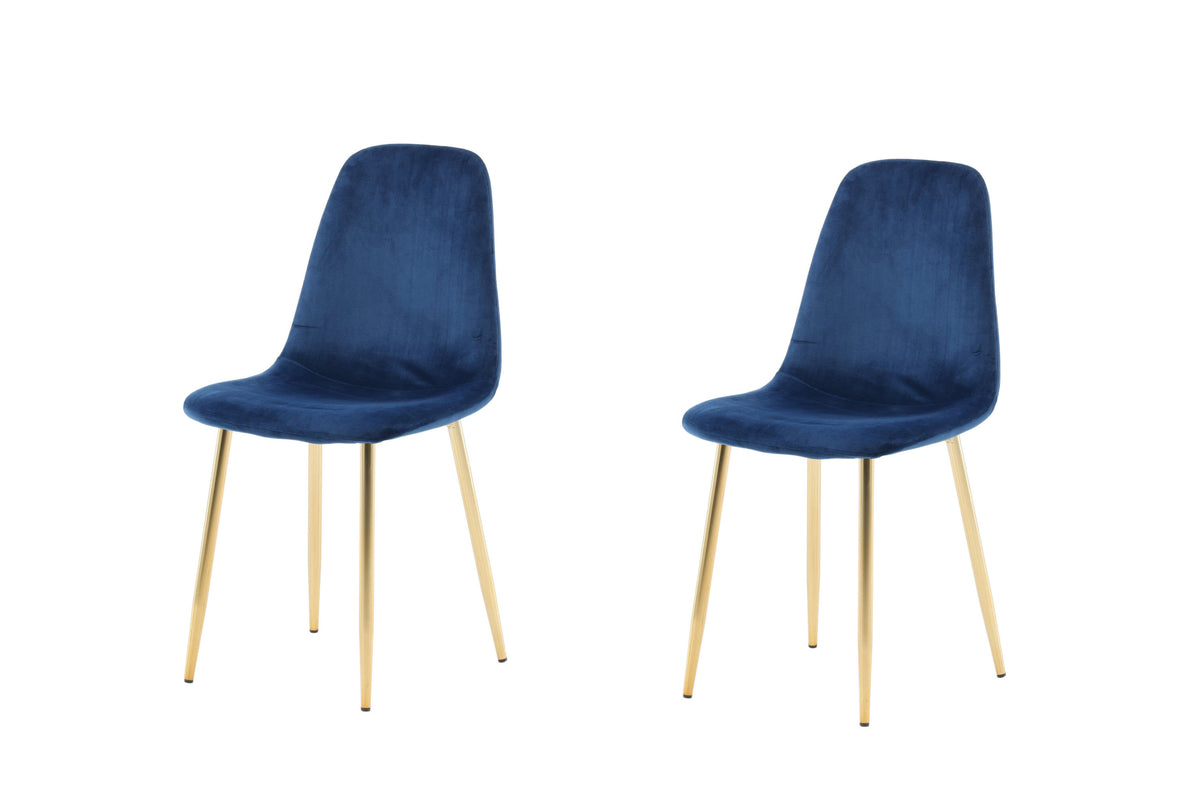 2er-Set Esszimmerstühle Polar - Blau - Venture Home - le canapé