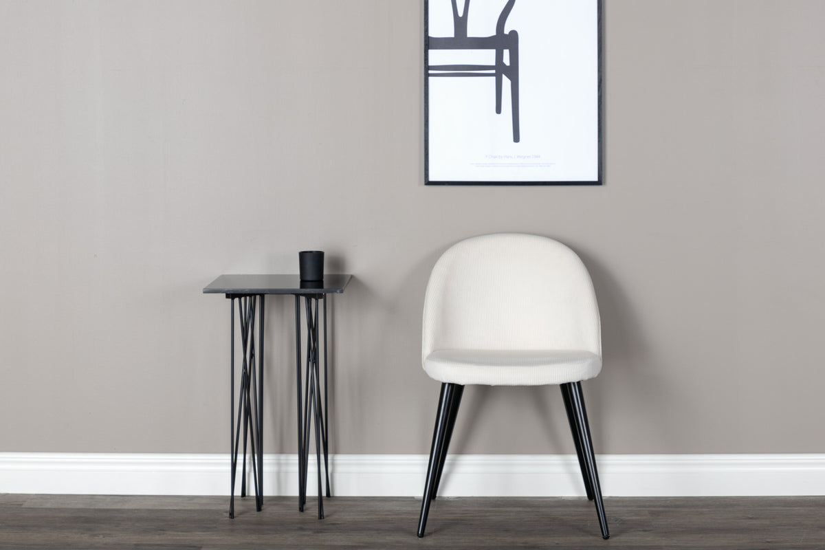 2er-Set Esszimmerstühle Samt - Creme - Venture Home - le canapé