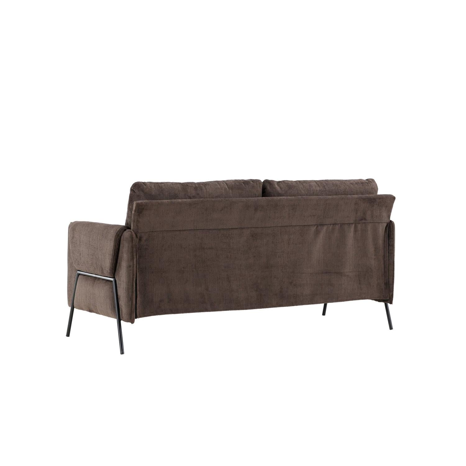 2-Sitzer Sofa Indigo - Dunkelbraun-2-Sitzer Sofa-Venture Home-le canapé