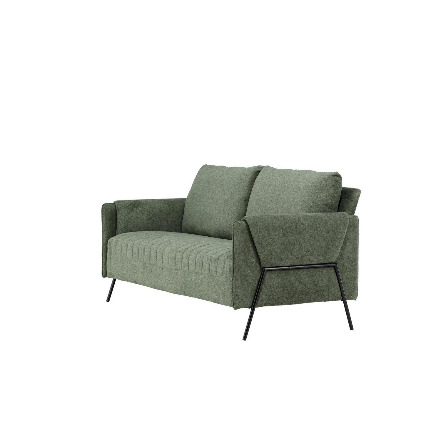 2-Sitzer Sofa Indigo - Grün-2-Sitzer Sofa-Venture Home-le canapé